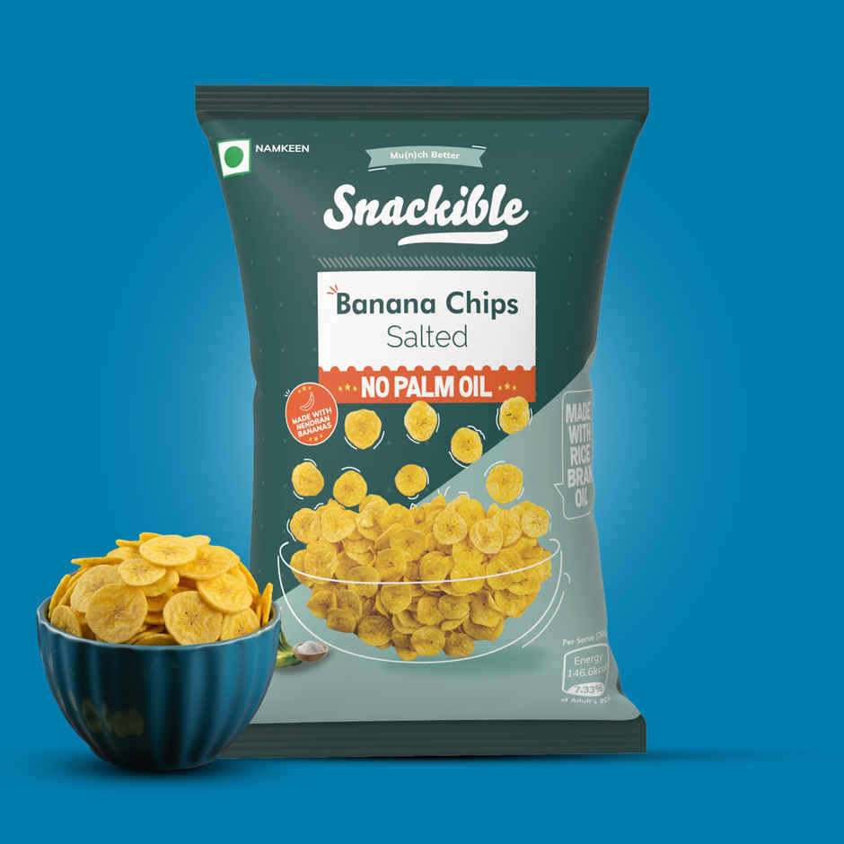 Snackible Salted Banana chips | No Palm Oil