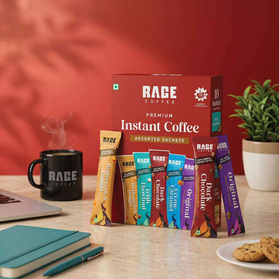 Rage Coffee Assorted Freeze Dried Instant Coffee Sachets | Arabica Beans