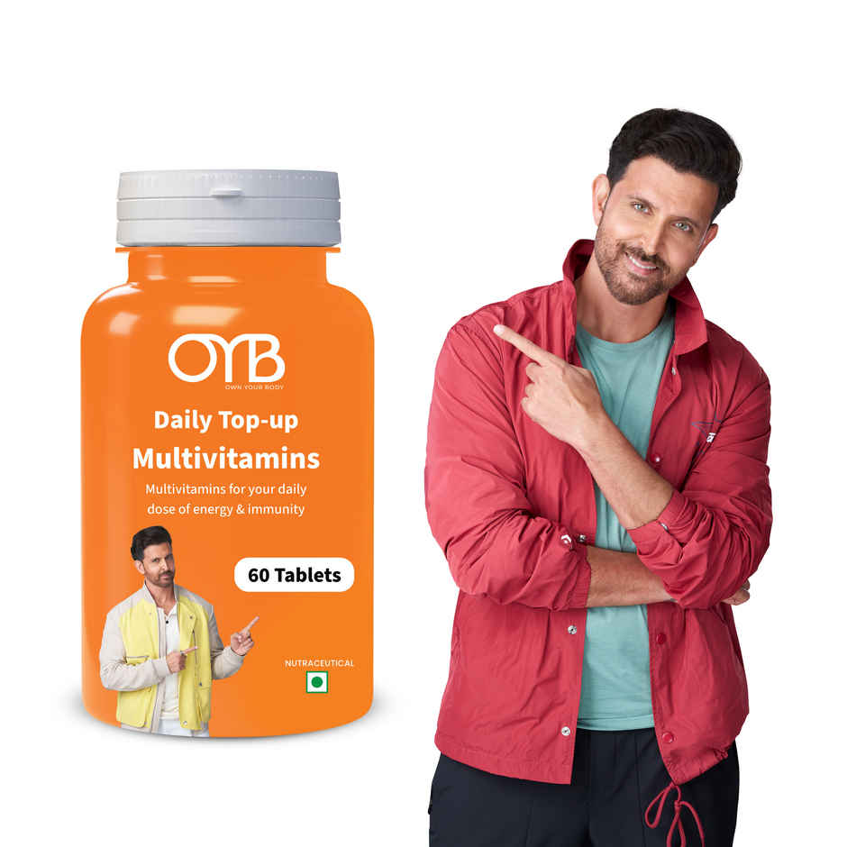 OYB Multivitamin with 24 Nutrients, Probiotics & Herbs | 60 Tablets | OYB Daily Top-Up
