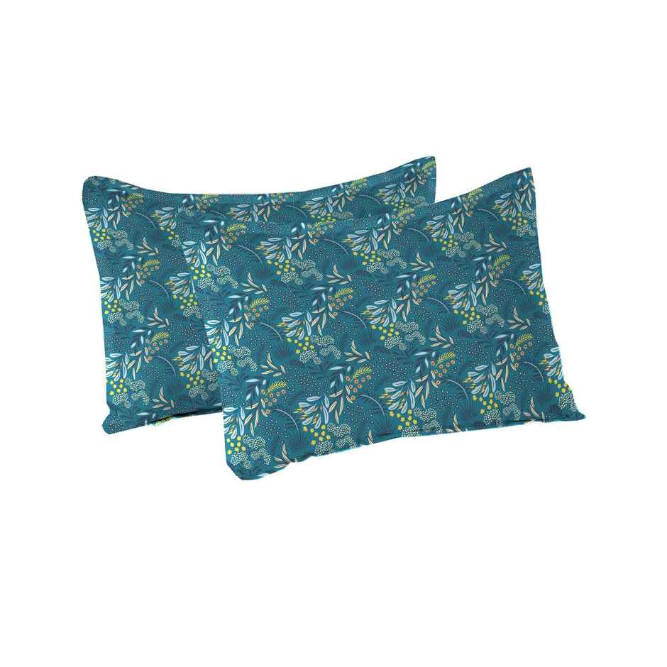 Mytrident Bedsheet Set | Queen Size Double Bed sheet set | 100% Cotton - Midnight Bloom