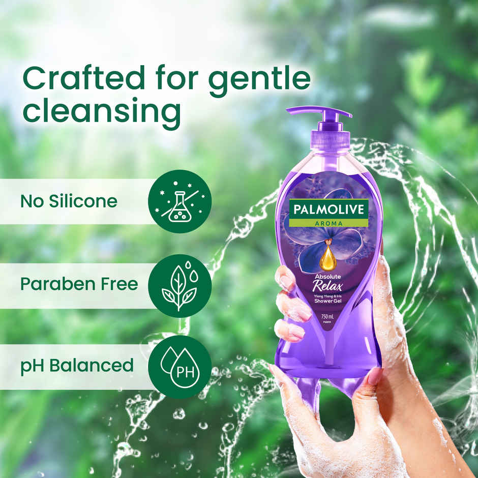 Palmolive Iris & Ylang Ylang Essential Oil Aroma Absolute Relax, Moisturizing Body Wash (750ml) & Bella Vita Organic Ceo Man Eau De Parfum For Men Long-Lasting Hints Of Lemon And Sugar (100ml) Combo