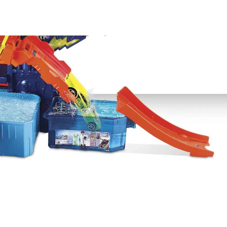 Mattel Hot Wheels Color Shifters Science Lab With 1:64 Scale Cars, Track, Waterfall Ages 3 And Older