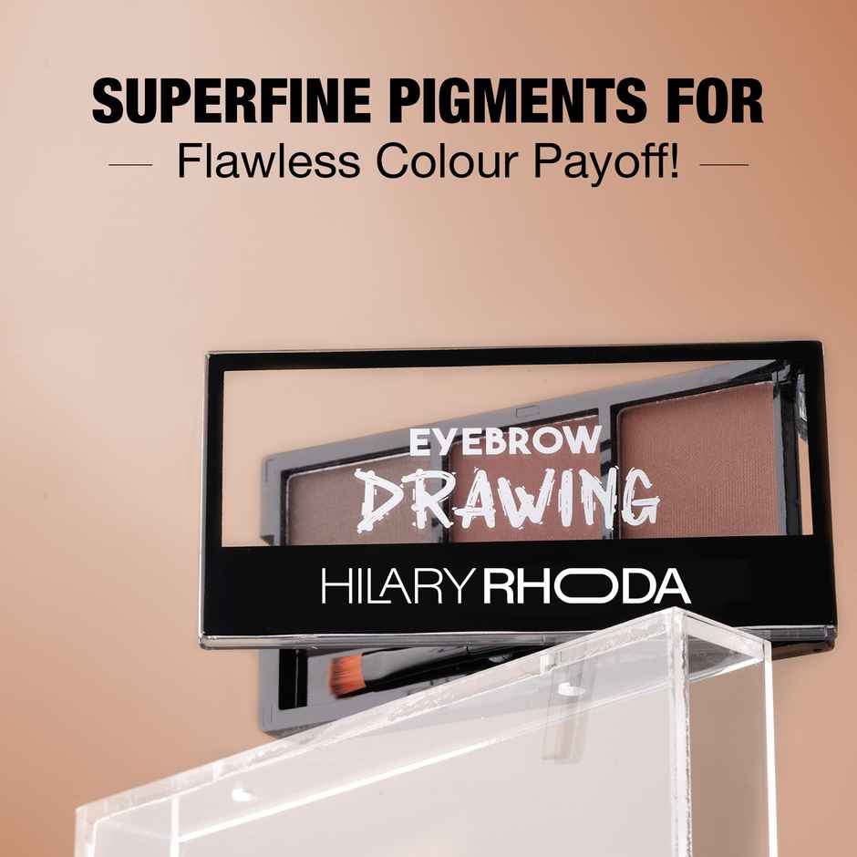 Hilary Rhoda Drawing Eyebrow Palette | Highly Blendable & Waterproof | Shade - 01
