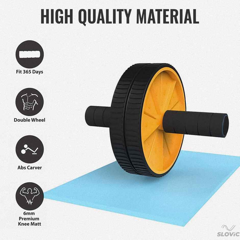 Slovic Ab Roller Basic - Core Strength Exercise Wheel for Home Gym & Fitness Training