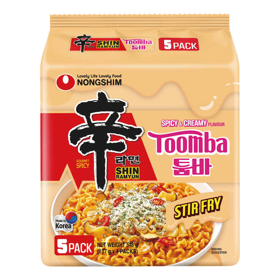 Nongshim Shin Ramyun Stir Fry Toomba - Spicy And Creamy Flavour