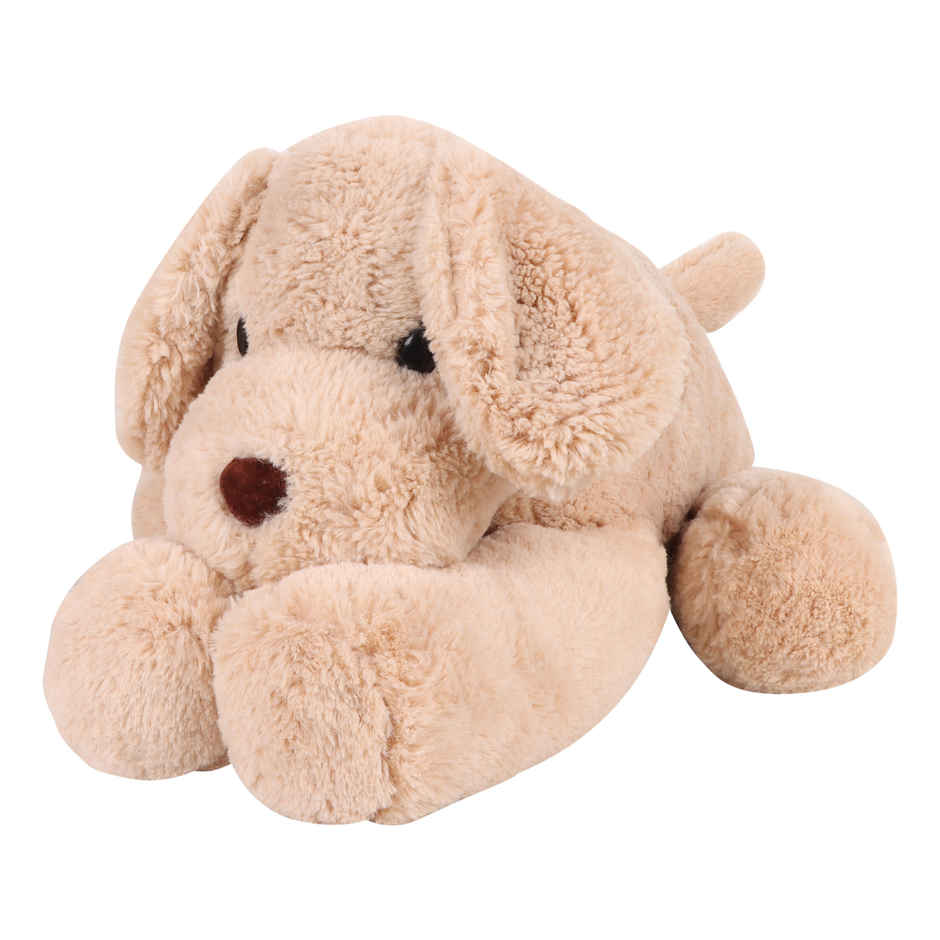 DearJoy Cute Cuddly Dog | Light Brown - 28 cm