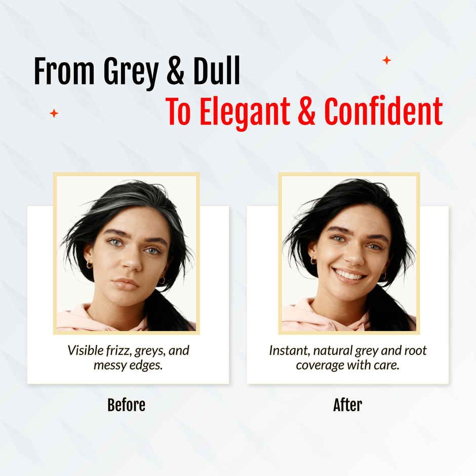 Eleganz Professional Hair Colorfix-Instant Root Touch Up With Niacinamide,Gingseng Root & Argan Oil