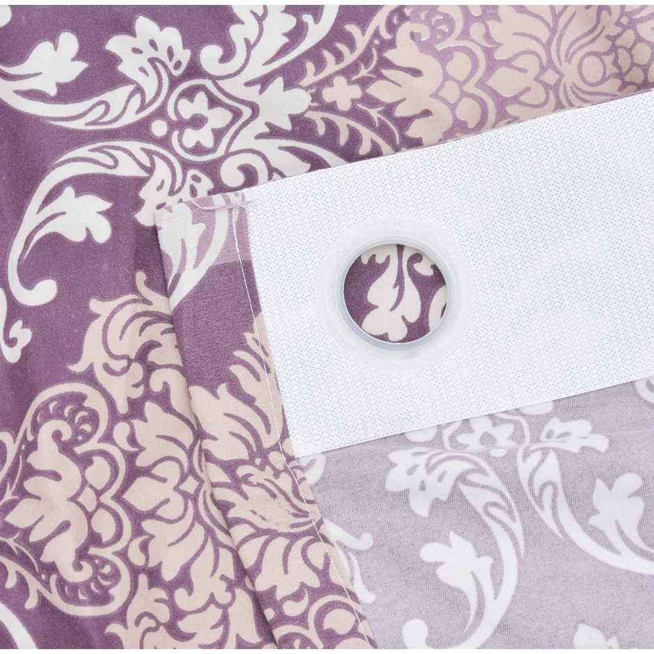 BAY6 Microfiber Cotton Door Curtains | Set of 2 | 9x4 ft | Pink