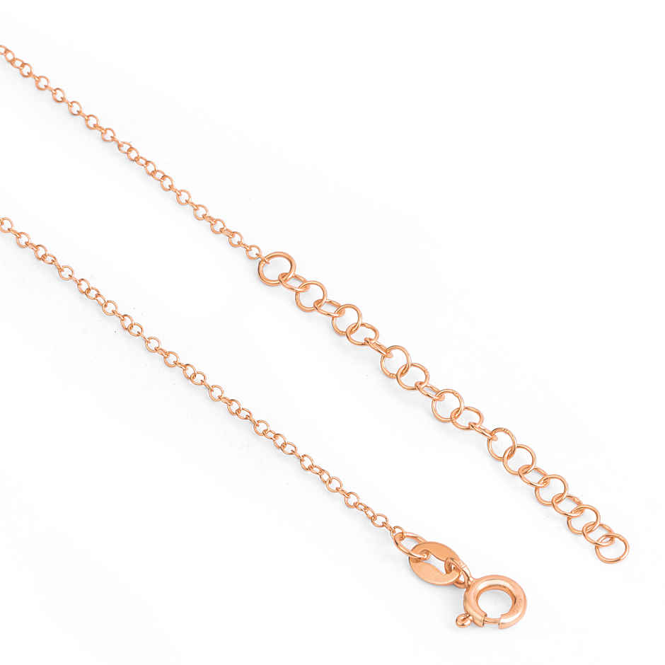 Zavya Solid Pearl Rose Gold Plated 925 Sterling Silver Pendant Necklace