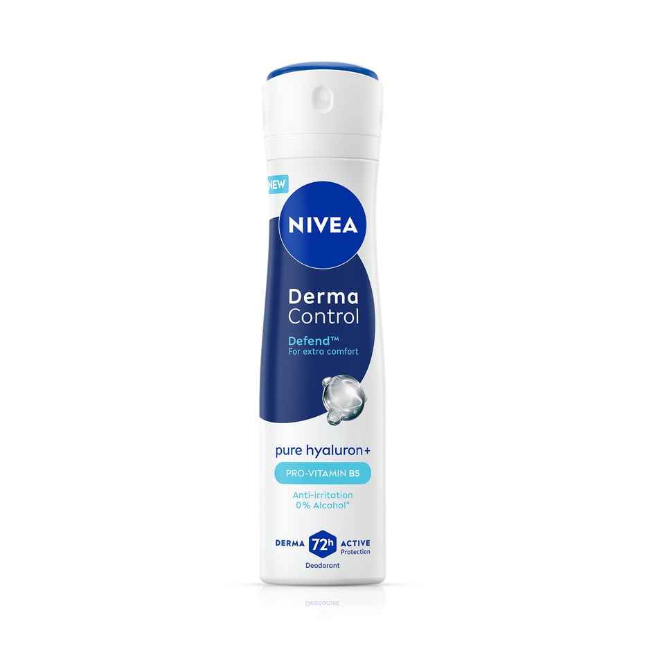 NIVEA Derma Control Defend Alcohol Pure Hyaluron and ProVitB Underarm Deo Spray for Women