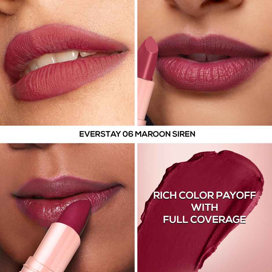 Renee Everstay Long Stay Matte Lipstick 06 Maroon Siren