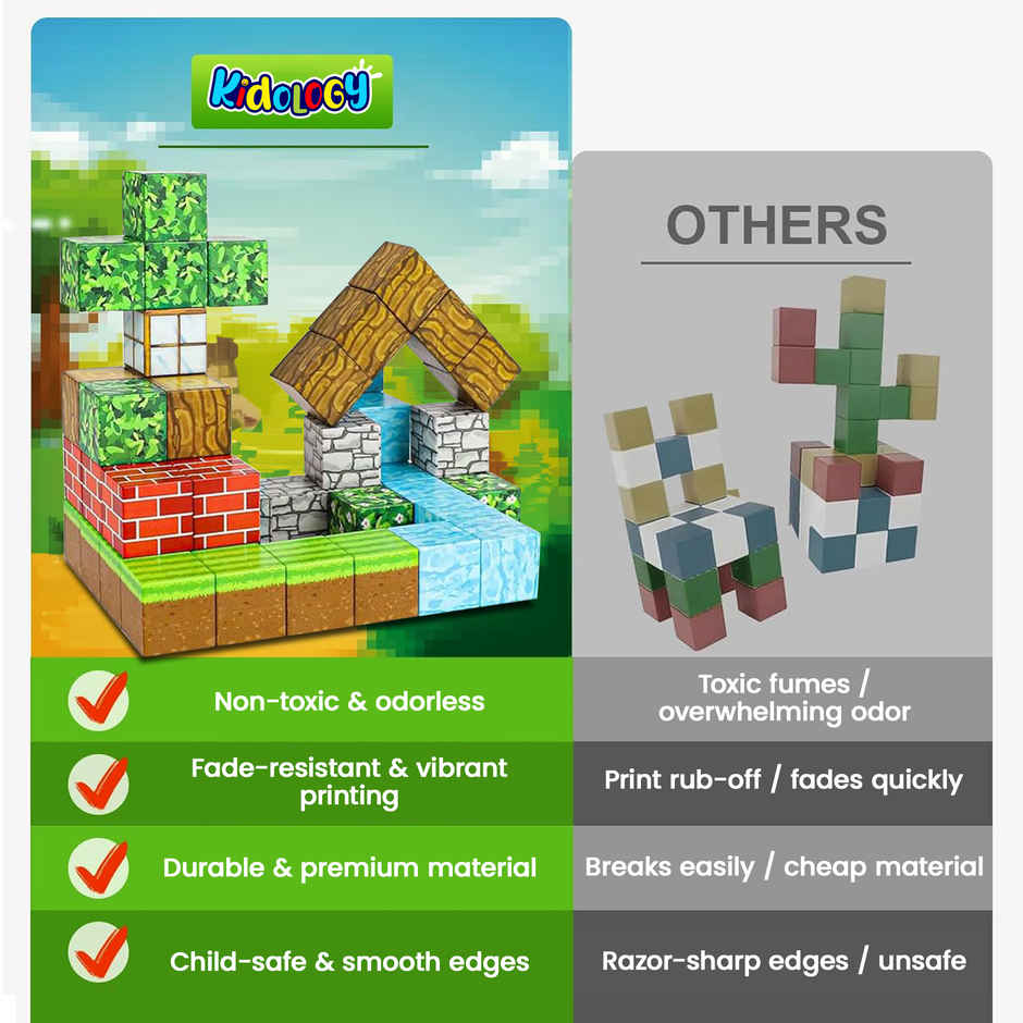 Kidology Magnetic Building Blocks For Kids