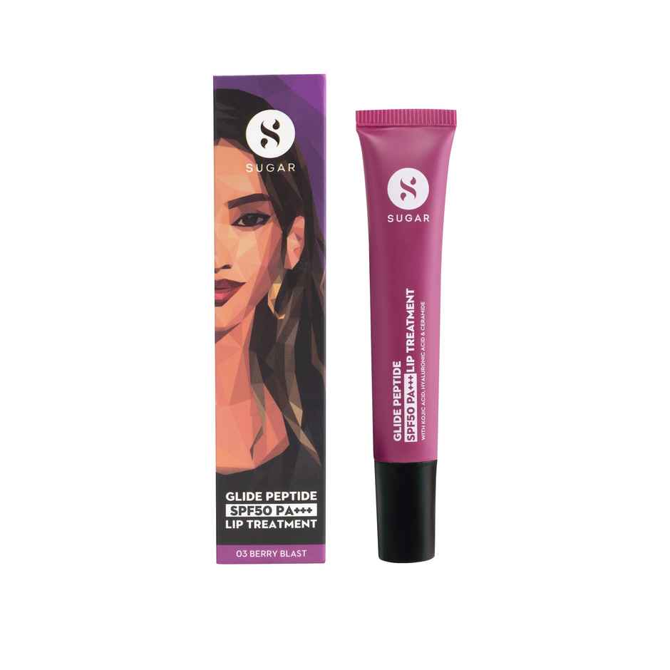 SUGAR Cosmetics Glide Peptide SPF 50 PA+++ Lip Treatment 03 Berry Blast