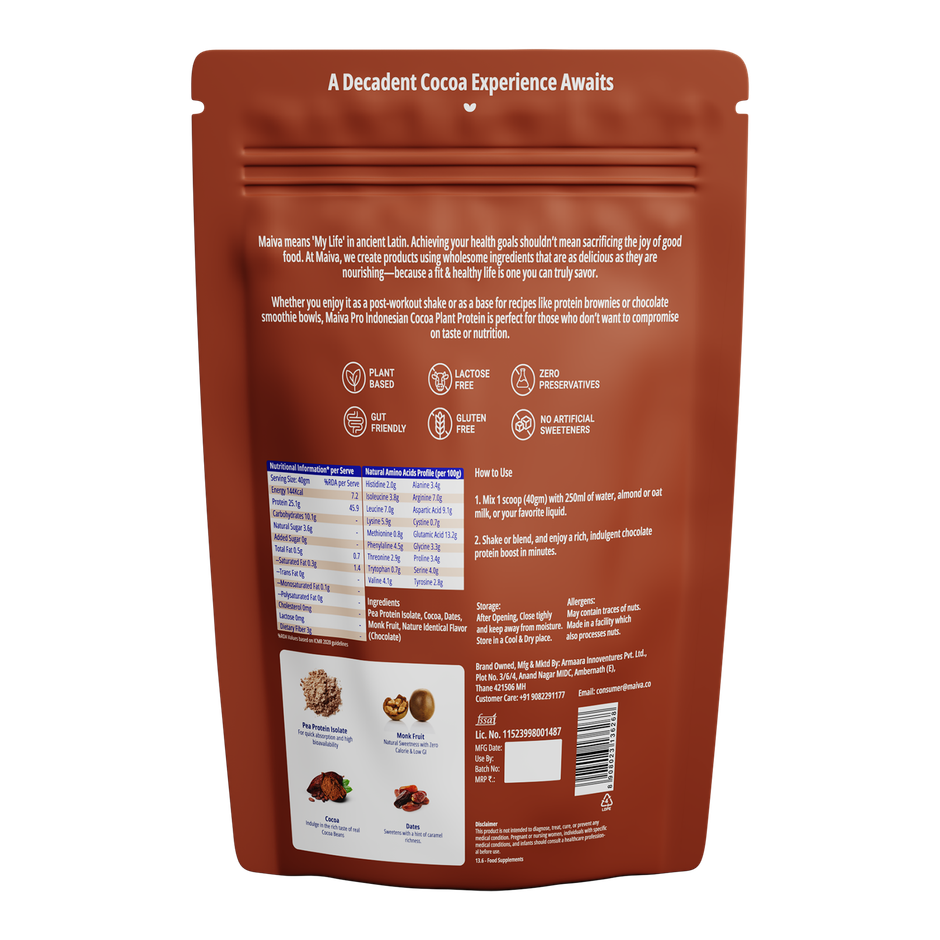 Maiva Pro Plant Protein Powder - Indonesian Cocoa