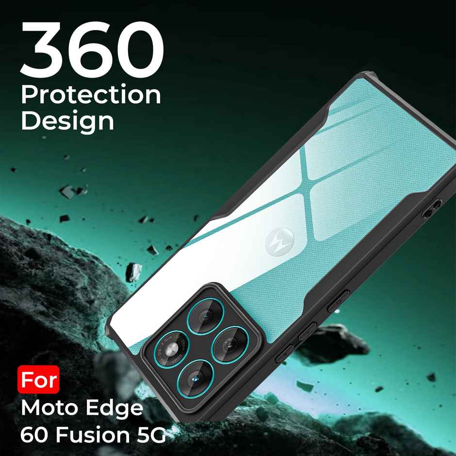 Artistque Case for Motorola Moto Edge 60 Fusion 5G Back Cover | Transparent Shockproof TPU Cover