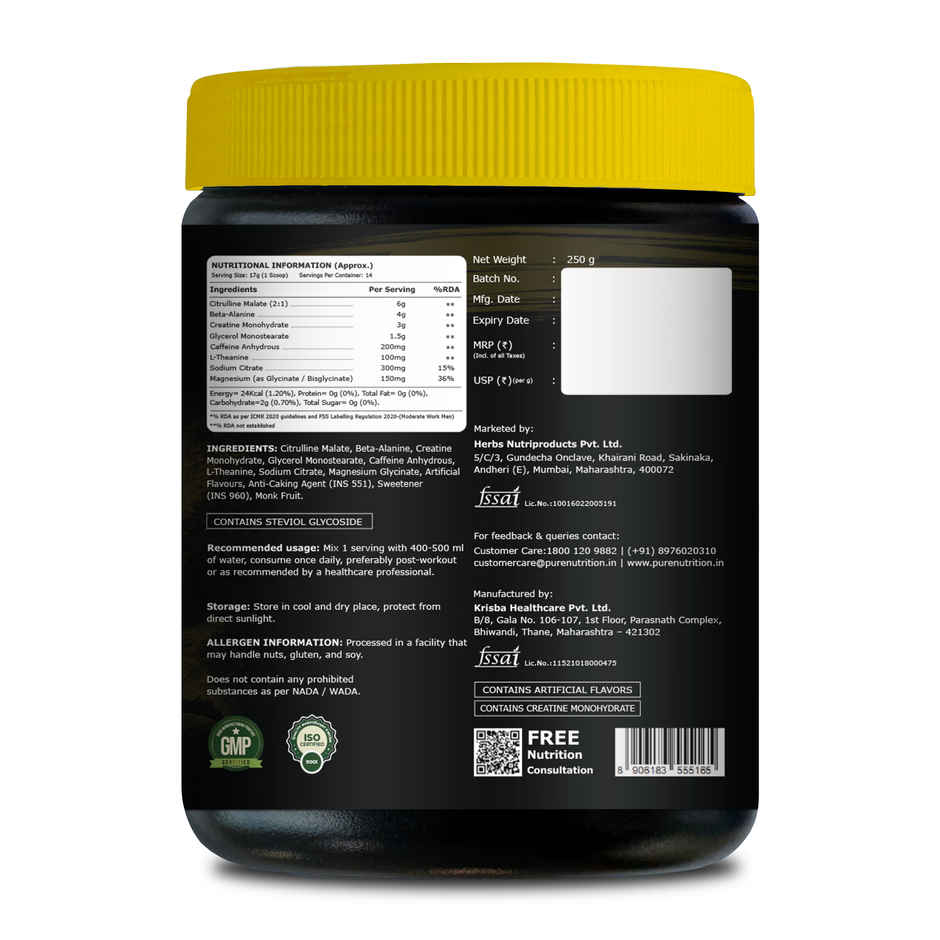 Pure Nutrition Pre Workout Pink Guava | CSK