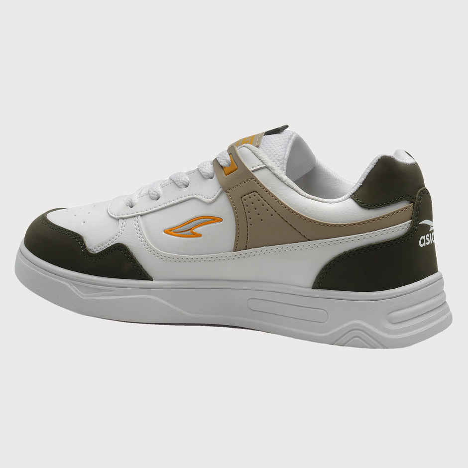 Asian Boston-01 Men Sneakers White-Mehandi-Beige (UK-6)
