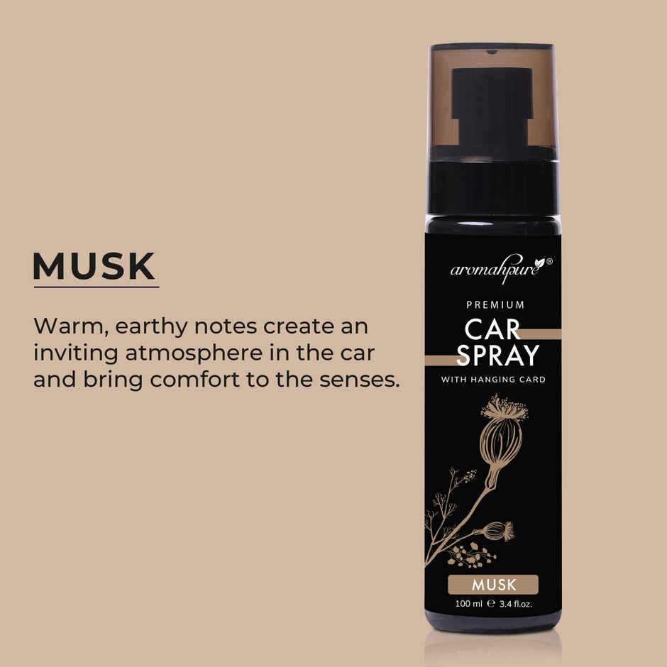 Aromahpure Premium Car Mist with card | Musk - 100 ml