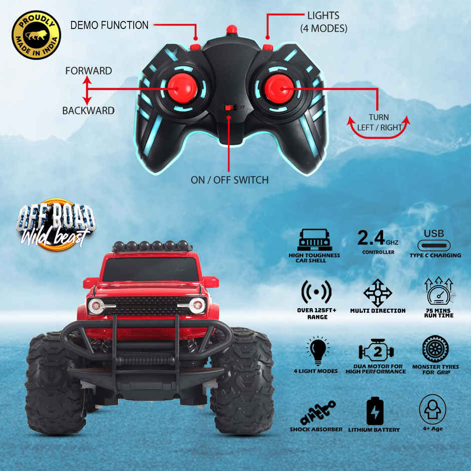 Frendo Off Roader Monster Rc Car - For Red