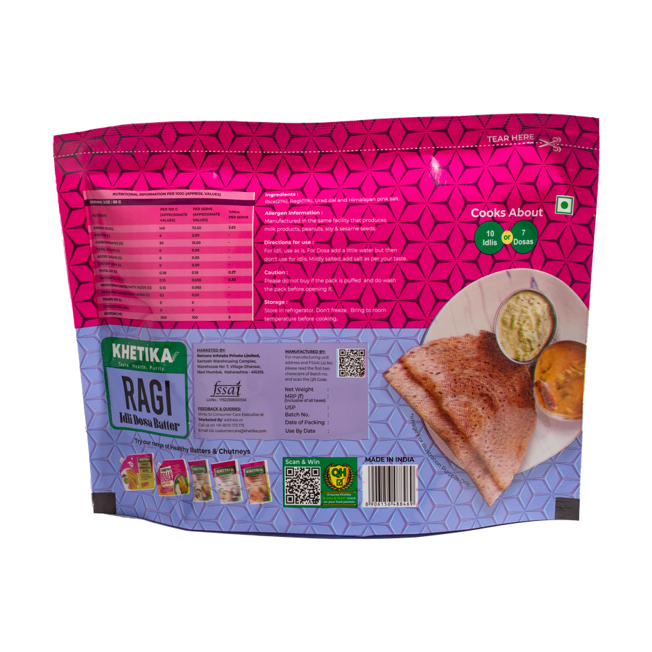 Khetika Ragi Idli Dosa Millet Batter