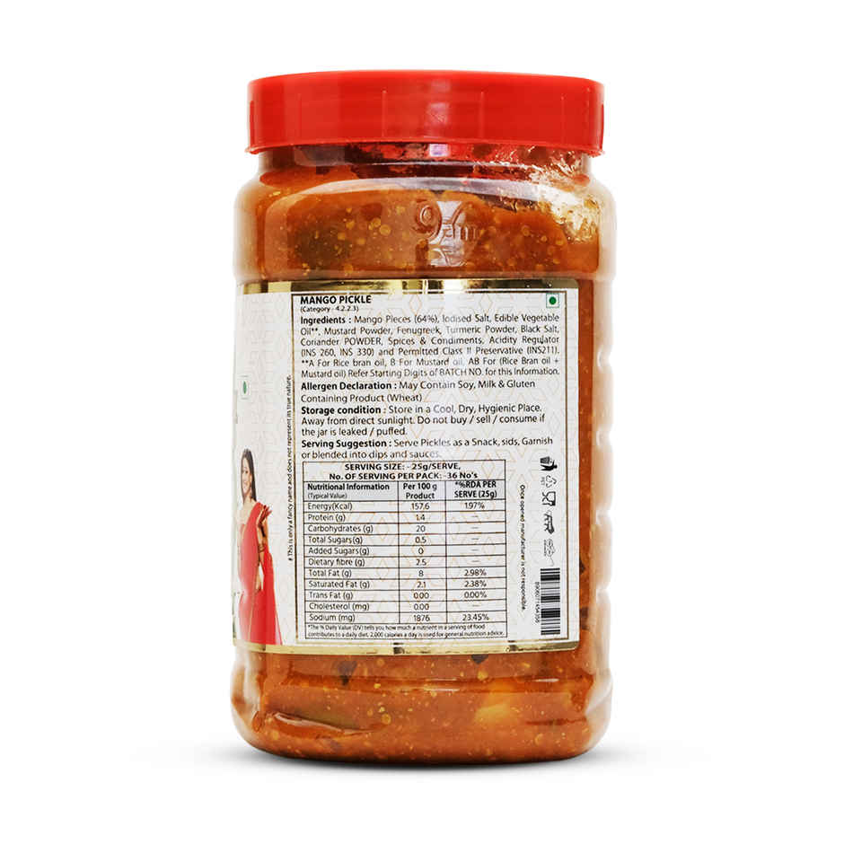 9am Super Gold Mango Pickle, Authentic Homemade Style Aam Ka Achaar