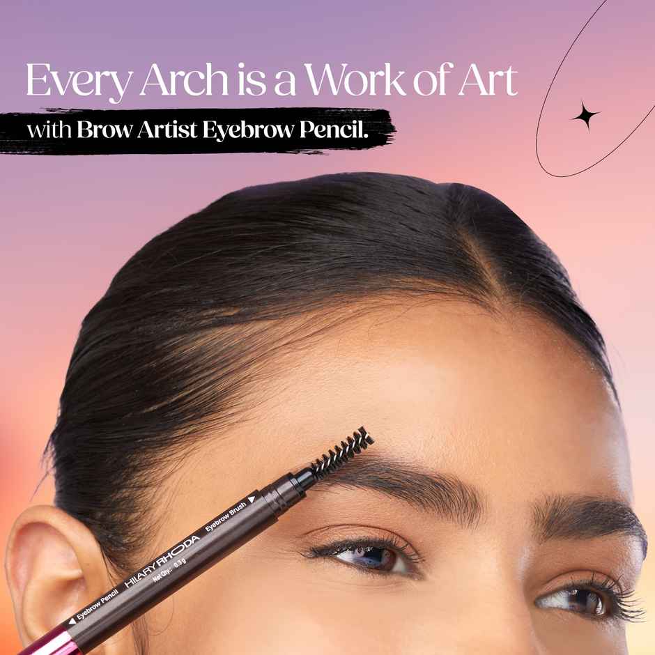 Hilary Rhoda Brow Artist Eyebrow Pencil | Dual-Ended & Natural Finish | Black - Shade 01