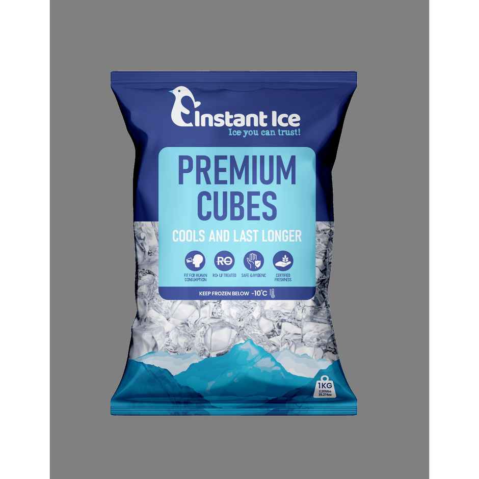 Instant Ice Cubes (1kg) & Absolut Mixers Sparkling Lime & Mint (Mojito Flavoured) (250ml) Combo