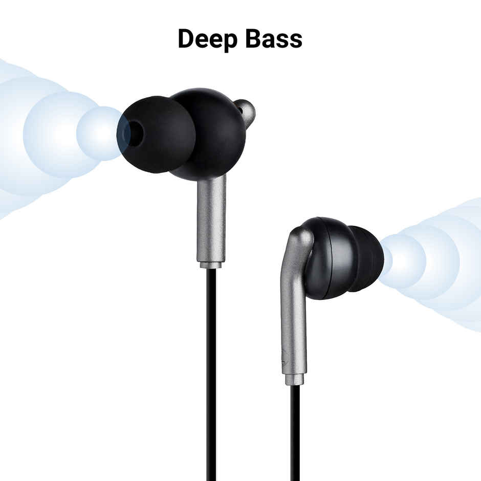 Zebronics Bro C Type C Wired Earphone, 1.2M Cable, Light Weight, In Ear Design | Black