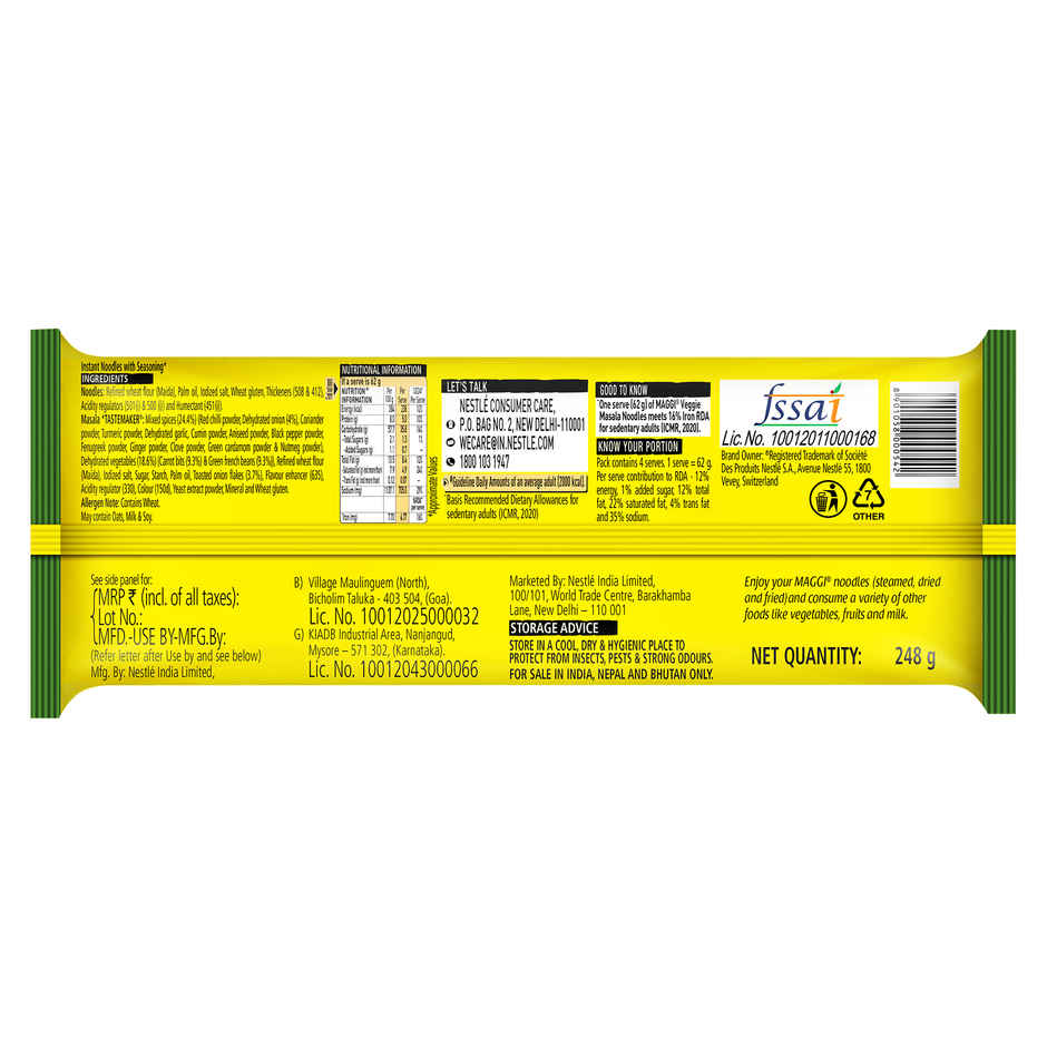 Maggi 2-Minutes Veggie Masala Noodles