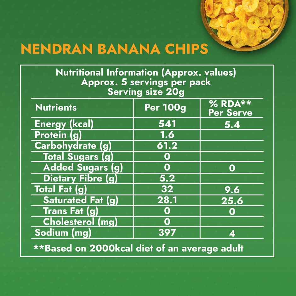 Sweet Karam Coffee Kerala Nendran Banana Chips | Pure Coconut Oil, No Preservatives