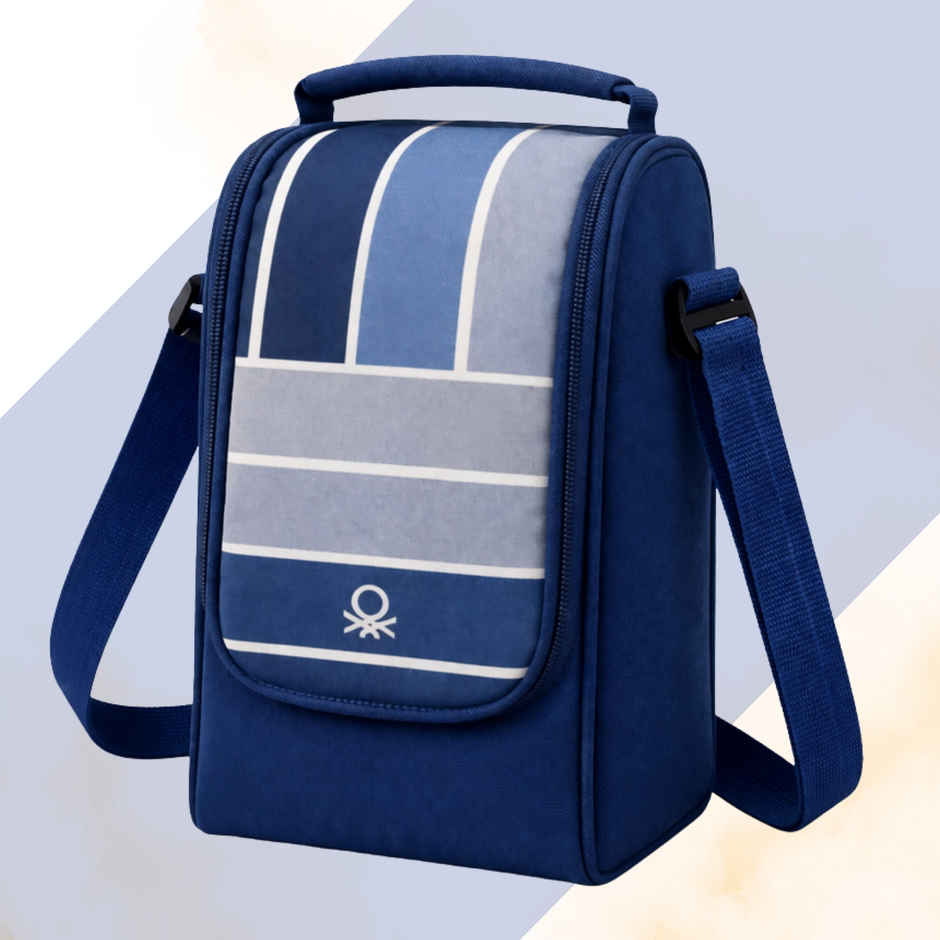 United Colors of Benetton Lunch Bag | Digital Print | Navy Blue