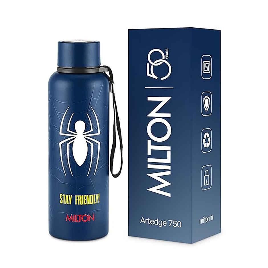 Milton Marvel Artedge Thermosteel Bottle | 725 ml | Dark Blue | Spider-Man