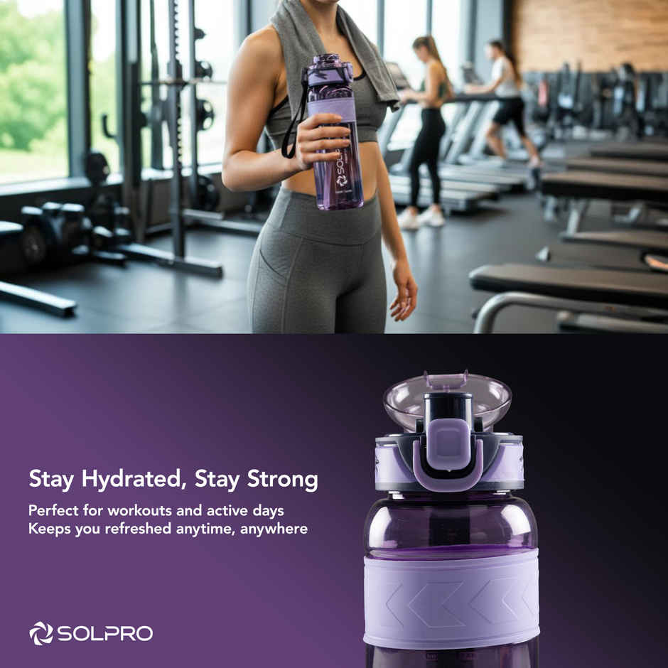 Solpro Agua Spain Sipper Water Bottle | Leakproof BPA Free for School Office Gym Travel | 1 L