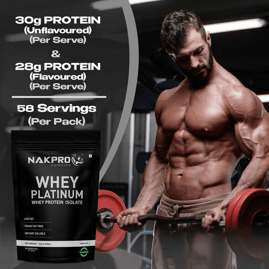 Nakpro Platinum Whey Protein Isolate |Trustified Certified | Chocolate