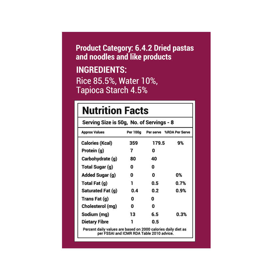 Moi Soi Rice Noodles Made with Rice