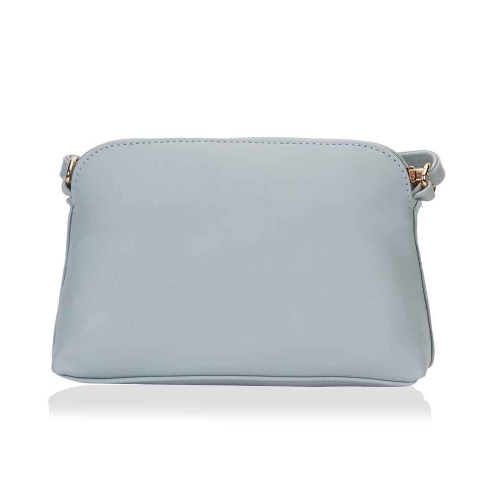 Lavie Women's Archer Pu Sling Bag | Premium Saffiano Texture | Medium | Blue