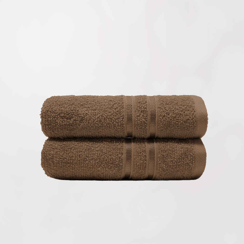 Home Elegance by myTrident Comfort Living 100% Cotton Hand Towel Set | 40cm x 60cm | 400 GSM | Coconut Shell