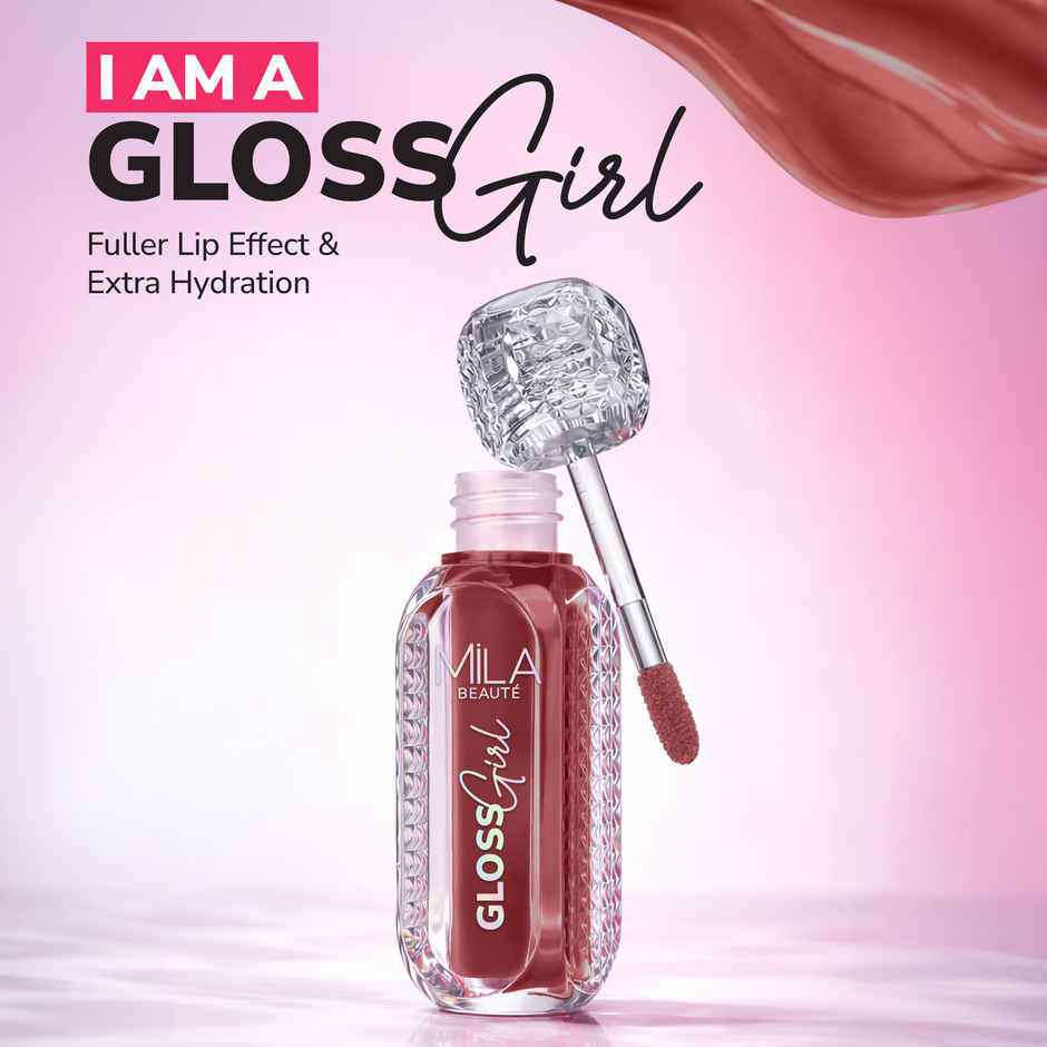 Mila Beaute Gloss Girl Lip Gloss | Enriched With Mango Seed Butter & Hyaluronic Acid