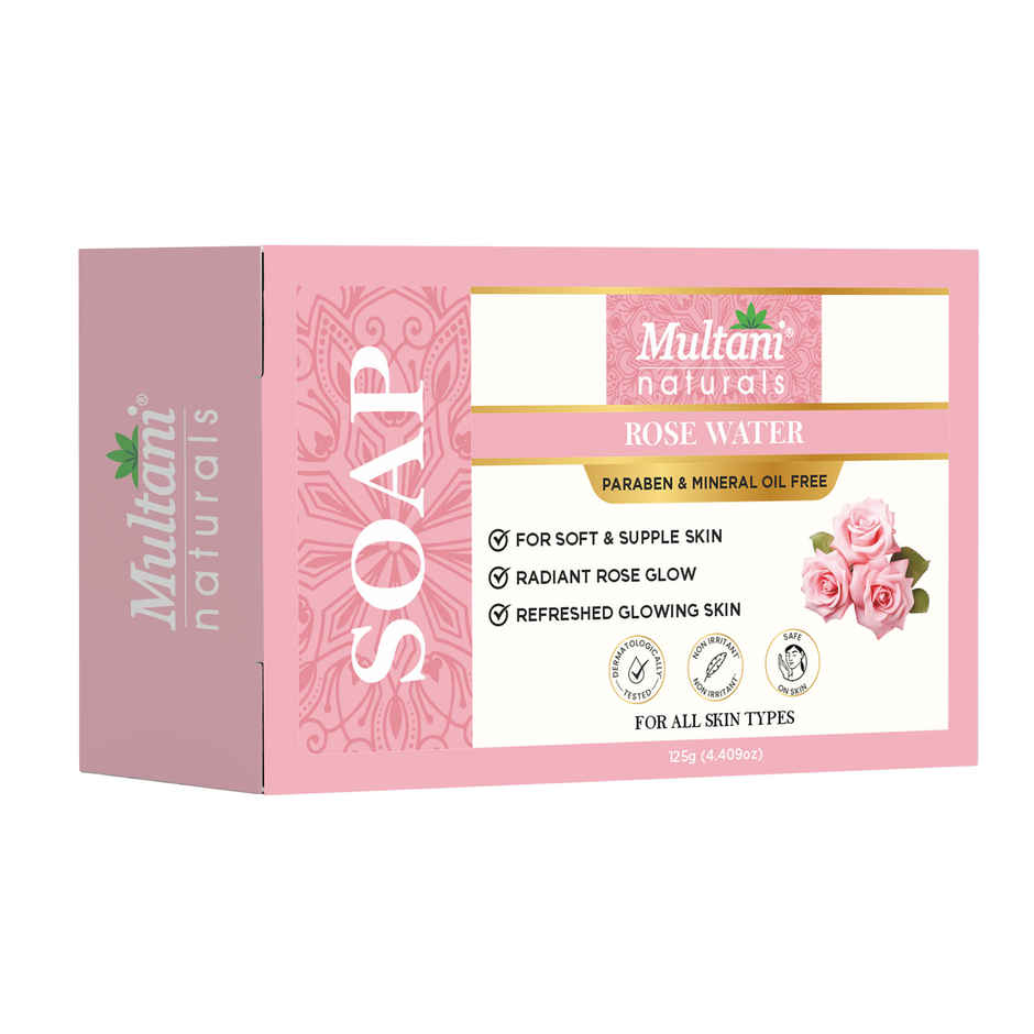 Multani Natural Rosewater Handmade Soap | Hydrate and Refresh Skin