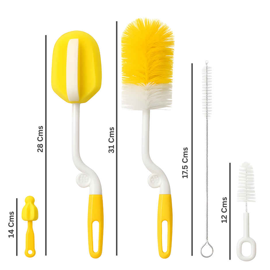 Daluci 5-in-1 Kitchen Bottle Cleaning Brush Set | Multi-Purpose Brushes for Bottles and Jars