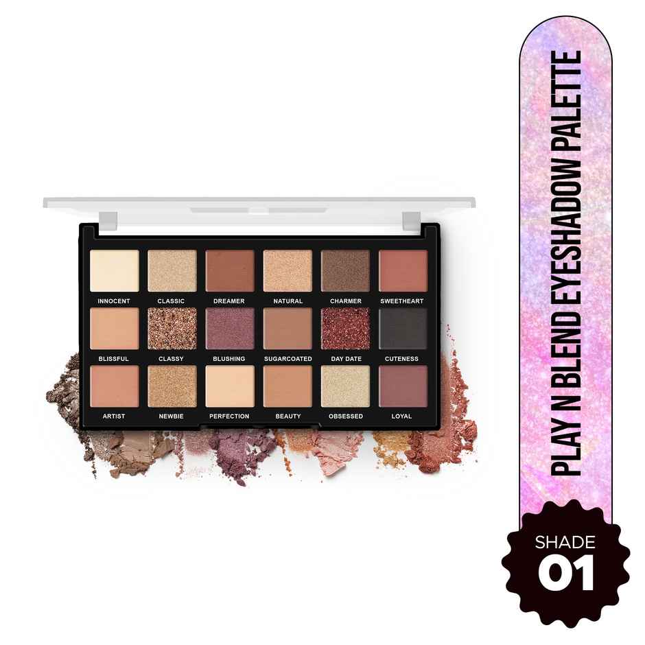 Hilary Rhoda Play N Blend Eyeshadow Palette | Matte & Shimmer Finish | Day Dreamer - Shade 01