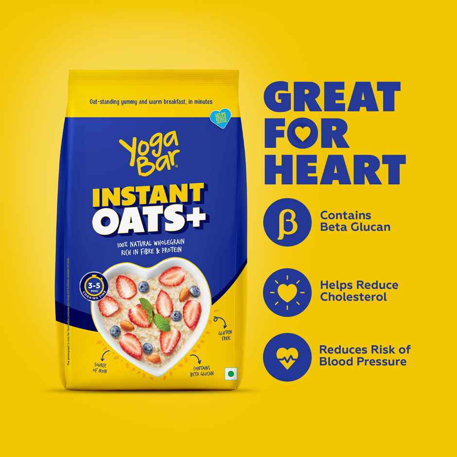Yoga Bar Instant Oats, Fibre and Protein Rich, Sodium Free, No Trans Fat, Contains Beta Glucan
