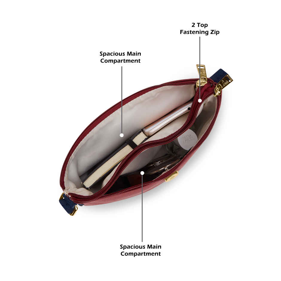 Lavie Women's Colourblock Rove Flap Crossbody Sling Bag | Ladies Purse Handbag | Red