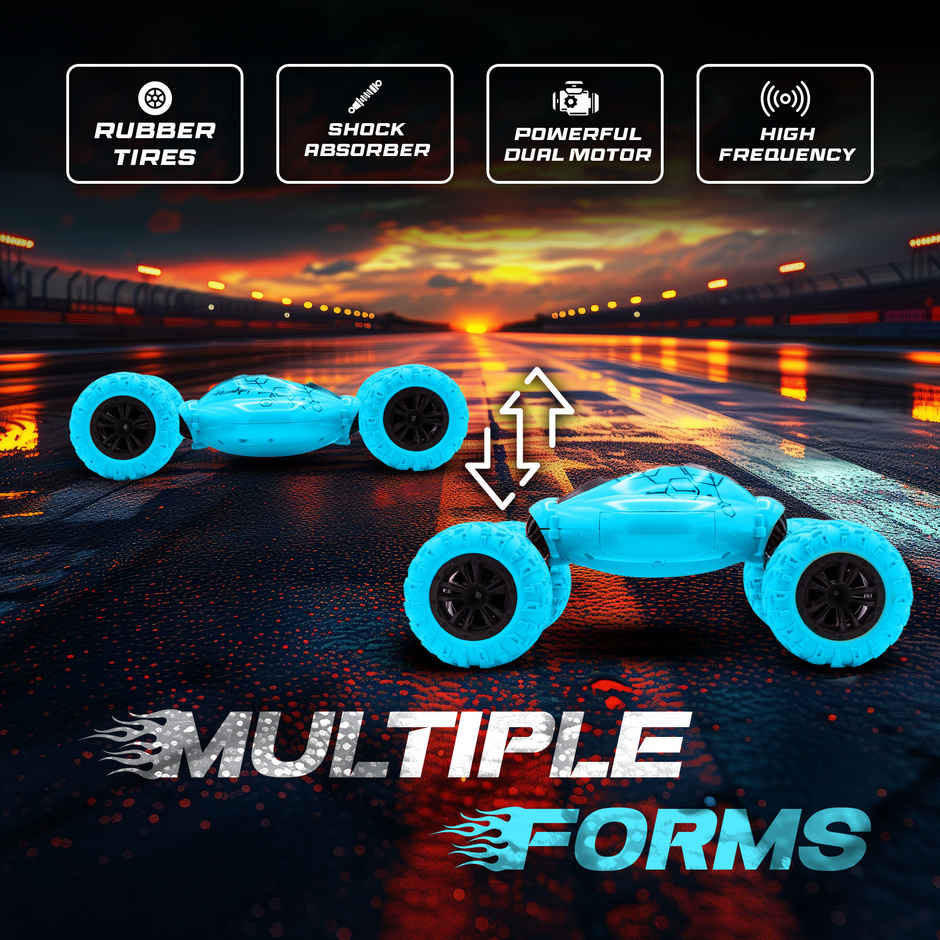 SEEDO Remote Control Car 1:16 , 2.4 GHz, USB Rechargeable, Fast Speed Twisting Stunt Car | Blue