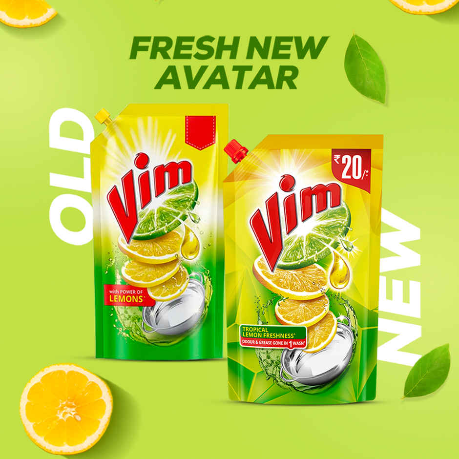 Vim Lemon Dishwash Liquid Gel Refill Pouch