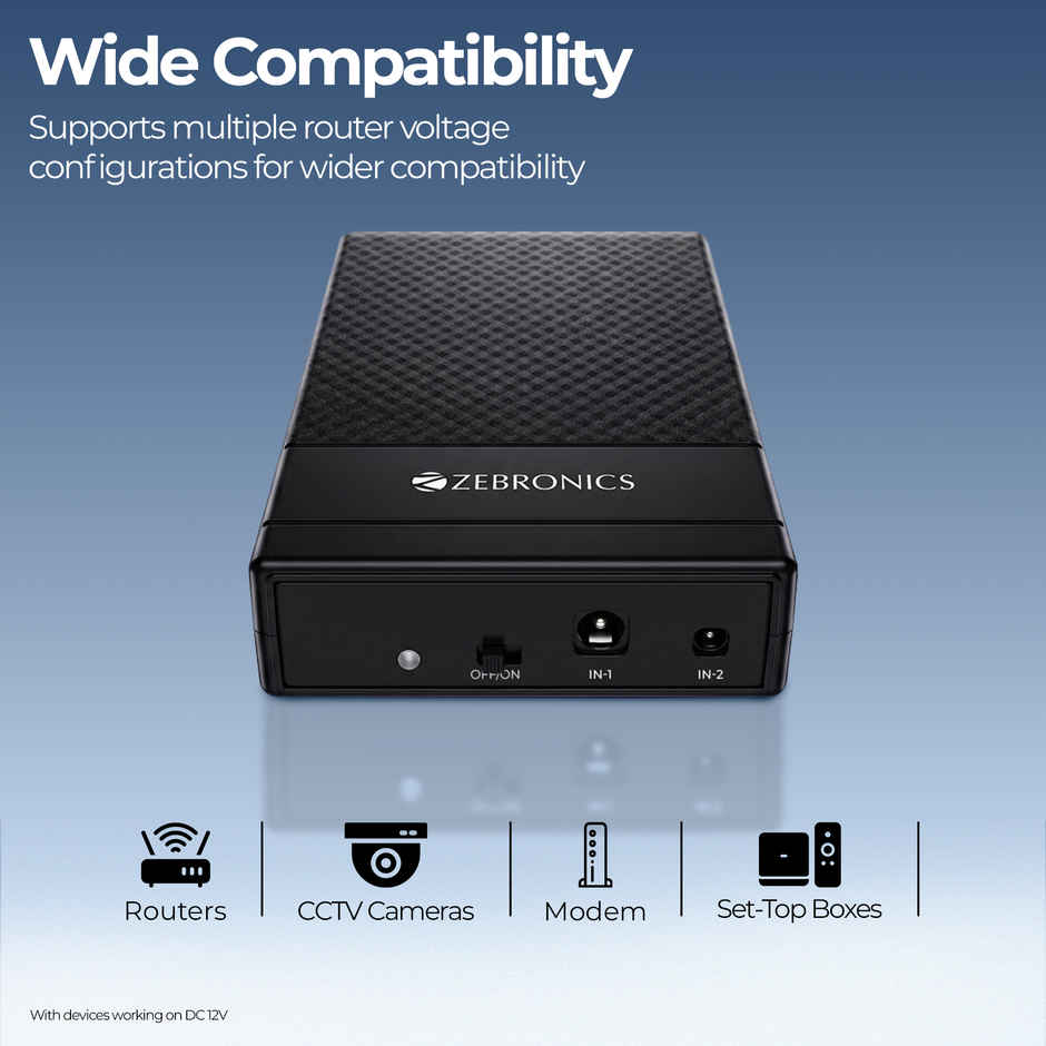 Zebronics EnergiUPS 4K Router UPS | 4000mAh | 4H Backup | 3A Output | Fast Charging