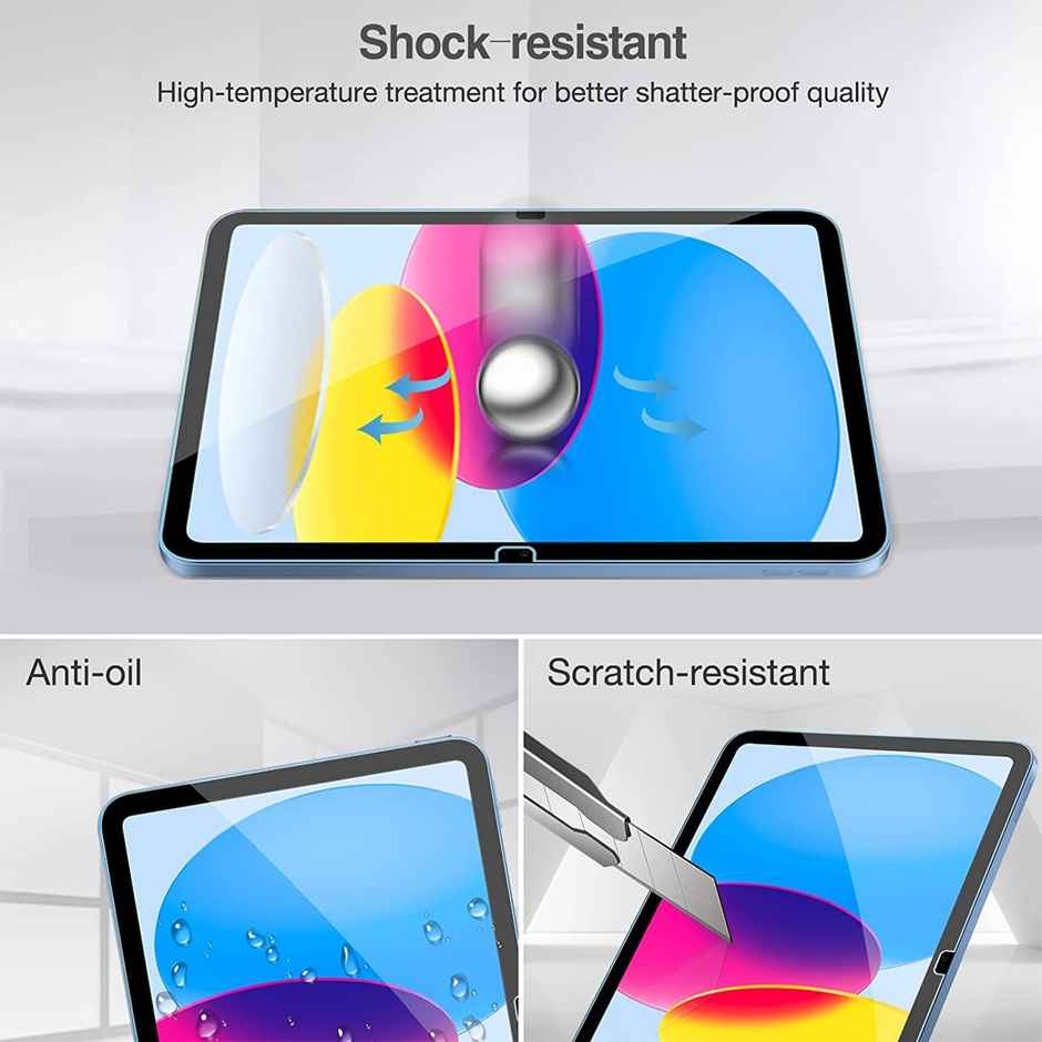 Artistque Tempered Glass for Apple iPad 11th Gen 11 inch 2025 and 10th Gen 10.9 inch 2022 Black