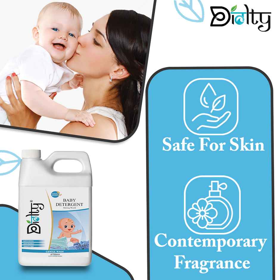 Diolty Baby Laundry Liquid Detergent Washing Liquid For Baby Clothes (Ossam) 5 l