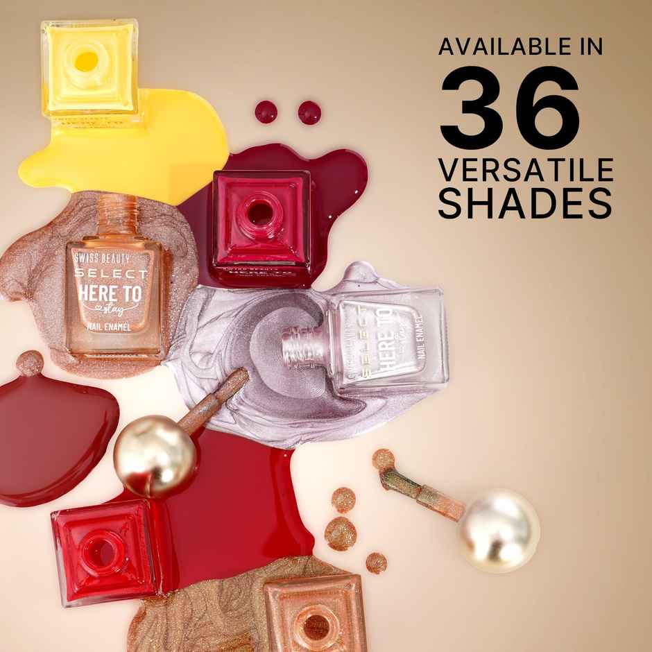 Swiss Beauty Select Here To Stay Nail Enamel - Chunky Gold