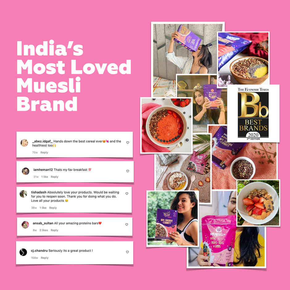 Yoga Bar High Protein Muesli,Fruits & Nut,Packed With Apple, Almonds & Super Seeds